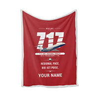 Thumbnail for Boeing 717-200 - Original + Name - Blanket - Red