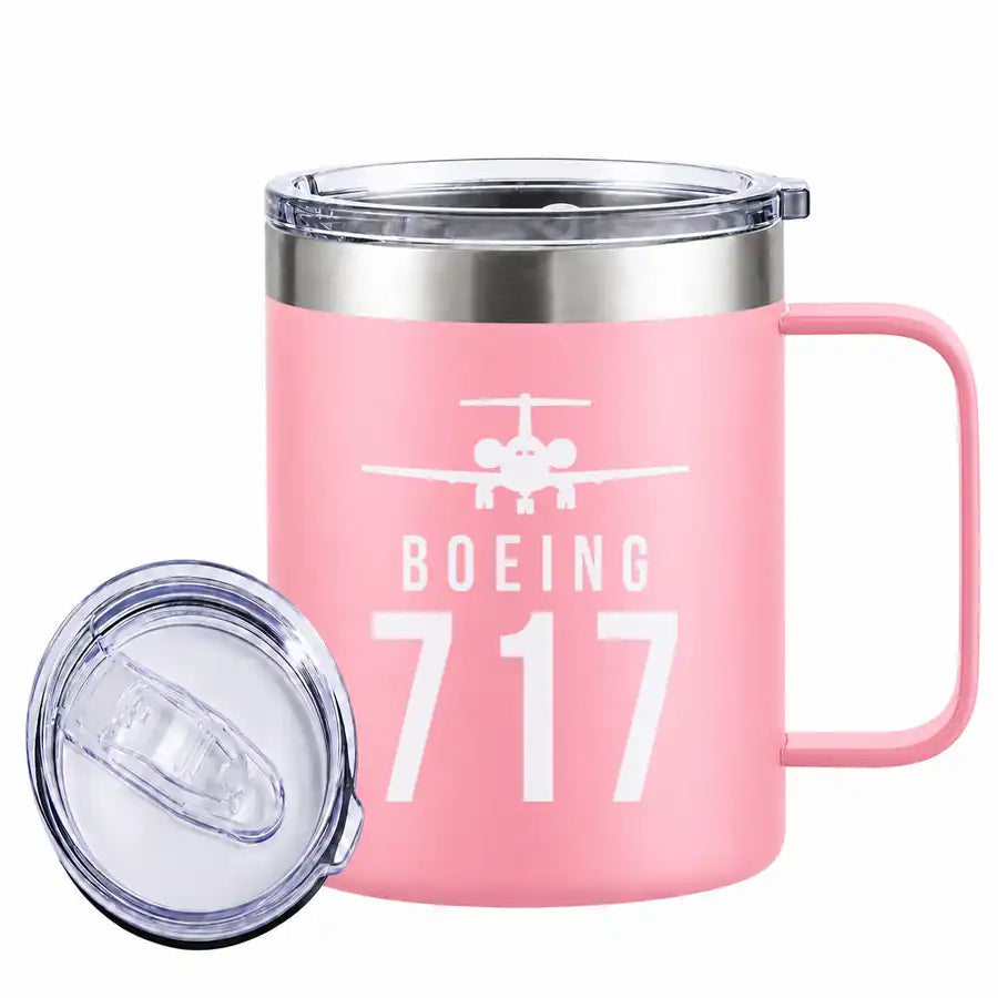 Boeing 717-200 - Stainless Steel Mug - Heritage - Pink