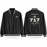 Thumbnail for Boeing 717-200 Stylish Jackets - Baseball Collar - Heritage - Black