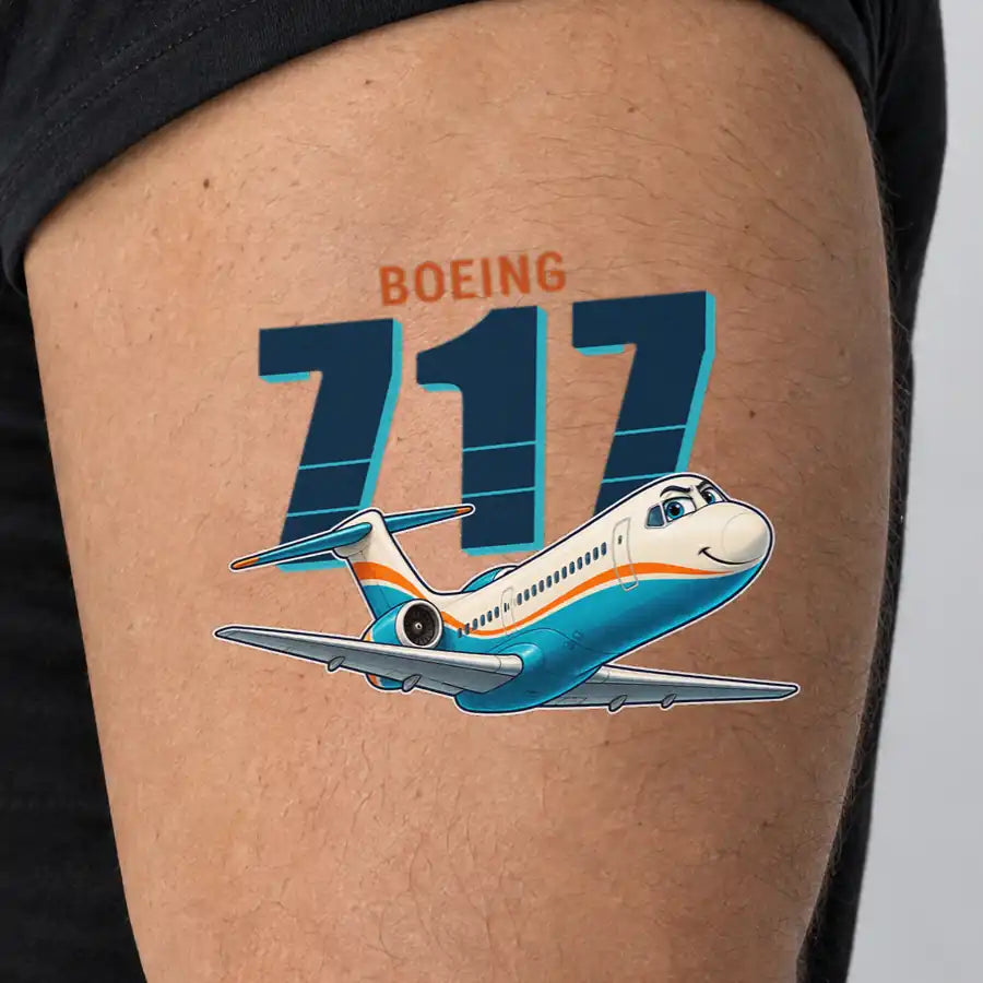 Boeing 717-200 - Tattoo - Cartoon - Man