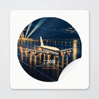 Thumbnail for Boeing 720B - 3D + Name - Circle Sticker - Peel