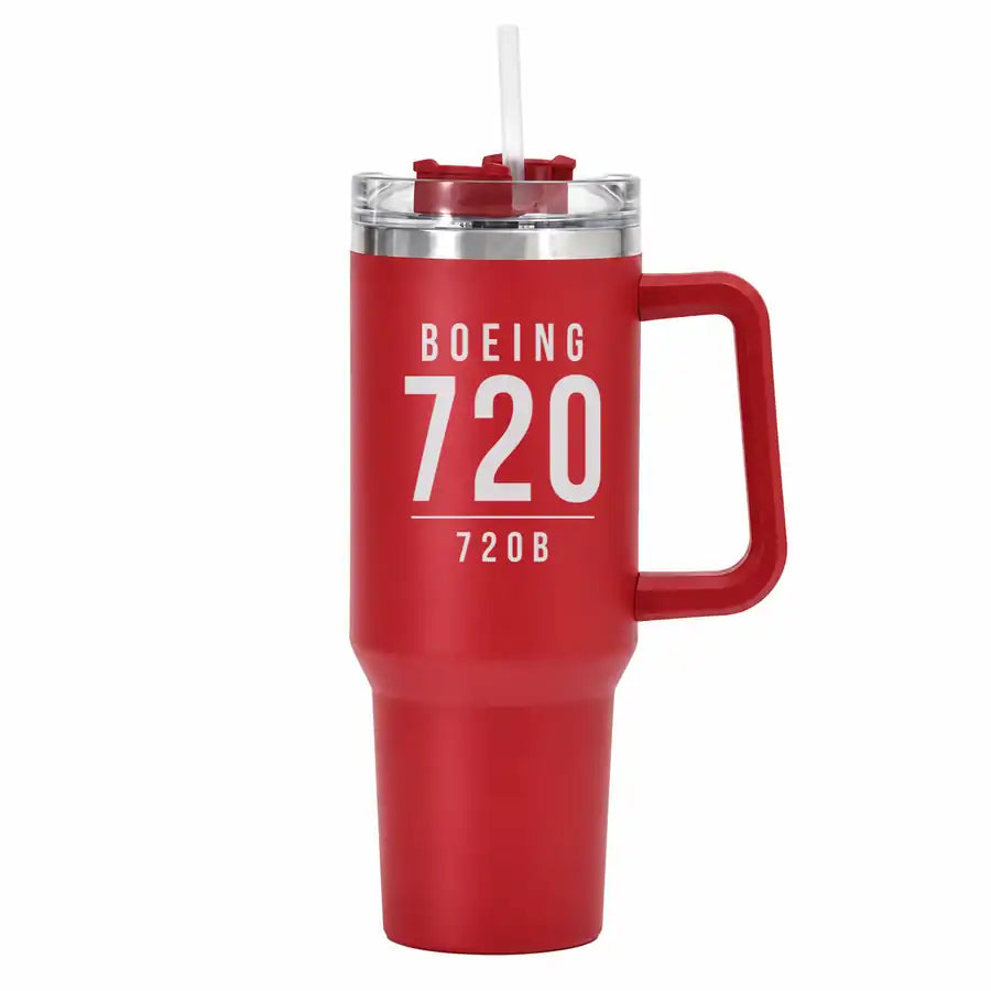 Boeing 720B - 40oz Car Mug - Tag - Red