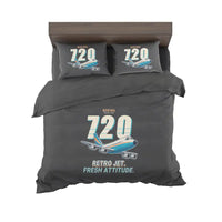 Thumbnail for Boeing 720B - Cartoon - Bedding Set - Black
