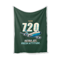 Thumbnail for Boeing 720B - Cartoon - Blanket - Dark Green