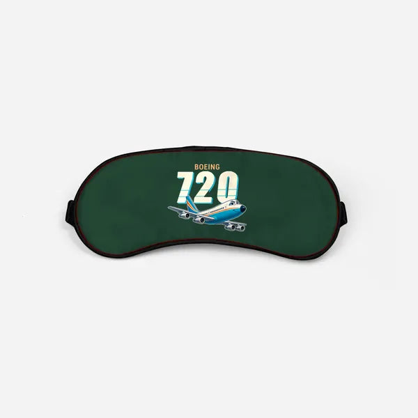 Boeing 720B - Cartoon - Sleep Mask - Dark Green