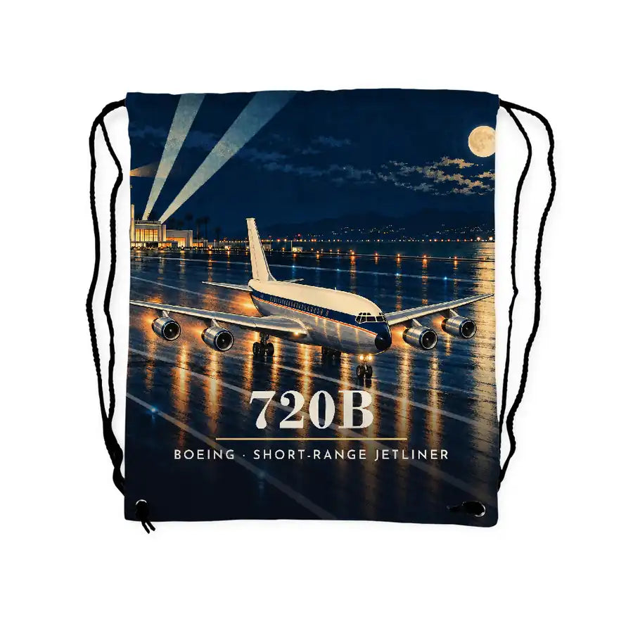 Boeing 720B - Drawstring Bag - 3D Scene