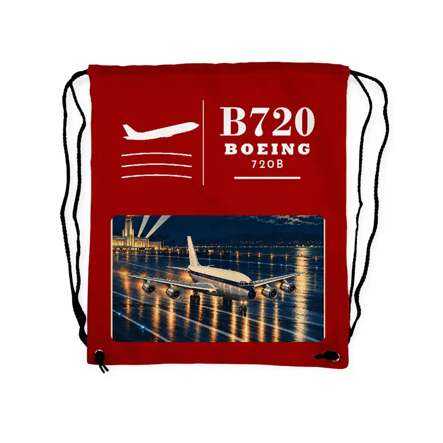 Boeing 720B - Drawstring Bag - Classic - Red