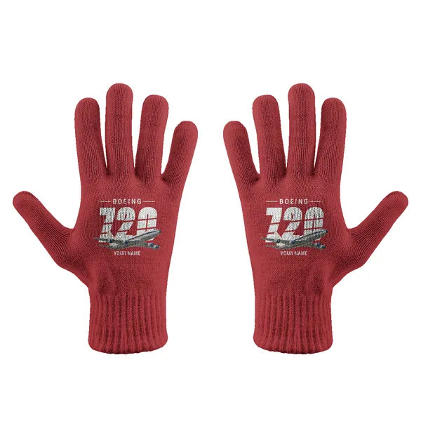 Boeing 720B - Gloves - Full - Original + Name - Red
