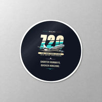 Thumbnail for Boeing 720B - Original - Circle Sticker - Close-up