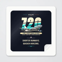 Thumbnail for Boeing 720B - Original - Square Sticker - Peel