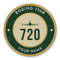 Thumbnail for Boeing 720B Patches - Circle + Name - Forest Gold