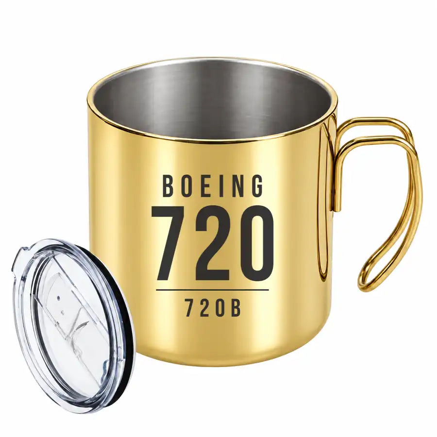 Boeing 720B - Portable Mug - Tag - Gold