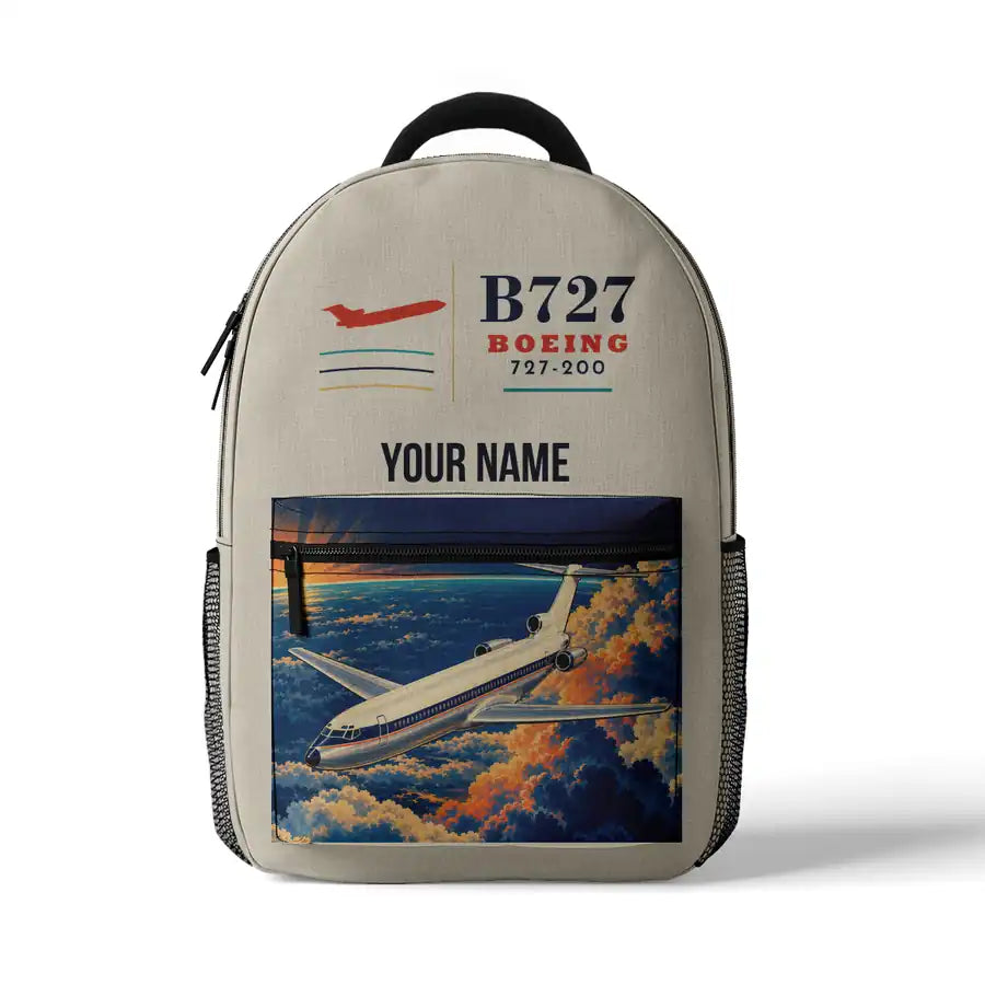 Boeing 727-200 - 3D Backpack - Beige + Name