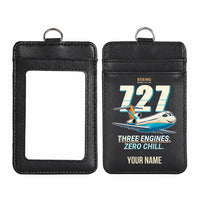 Thumbnail for Boeing 727-200 - Cartoon - ID Card Holder - Black + Name