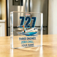 Thumbnail for Boeing 727-200 - Crystal Ornament - Cartoon + Name - Kitchen
