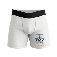 Thumbnail for Boeing 727-200 - Men Boxers - Heritage + Name - White
