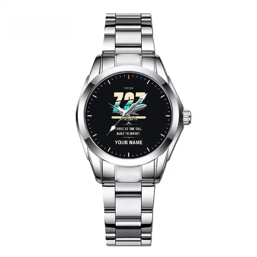 Boeing 727-200 - Original + Name - Stainless Steel Band - For Children and Women