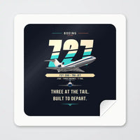 Thumbnail for Boeing 727-200 - Original - Square Sticker - Peel