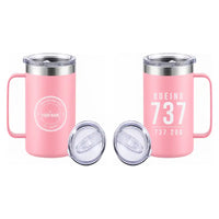 Thumbnail for Boeing 737-200 - Beverage Mug - Tag + Name - Pink