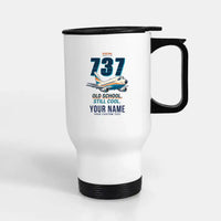 Thumbnail for Boeing 737-200 - Cartoon + Name - Stainless Steel with Holder - White