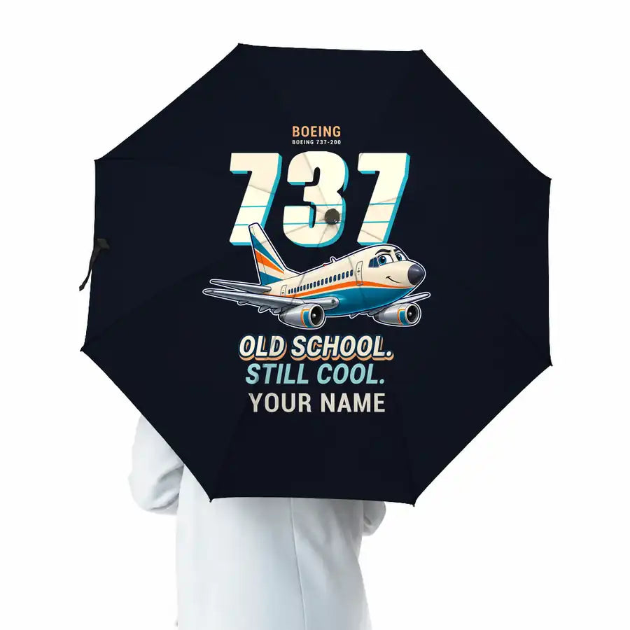 Boeing 737-200 - Cartoon + Name - Umbrella