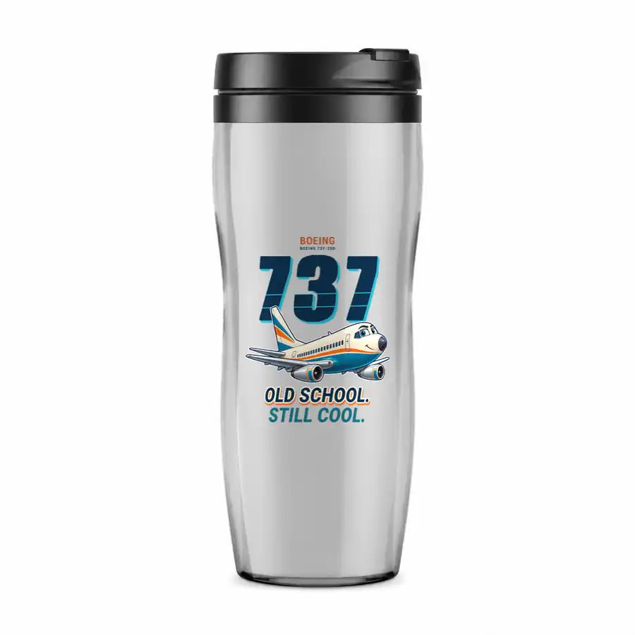 Boeing 737-200 - Cartoon - Plastic (No Holder) - Light Gray