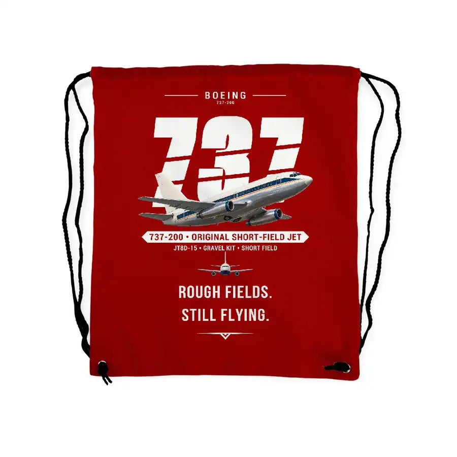 Boeing 737-200 - Drawstring Bag - Original - Red