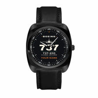 Thumbnail for Boeing 737-200 - Heritage + Name - Luxury Cushion - Black and Black Strap