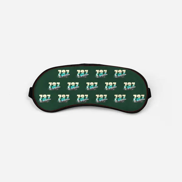 Boeing 737-200 - Original Pattern - Sleep Mask - Dark Green