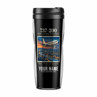 Thumbnail for Boeing 737-200 - Poster + Name - Plastic (No Holder) - Black