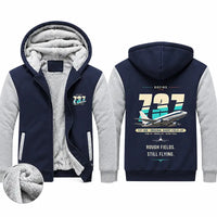 Thumbnail for Boeing 737-200 Zipped Sweatshirts - Original - Navy & Gray