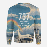 Thumbnail for Boeing 737-300 Classic 3D All-Over Print Clothing - Sweatshirt - 3D + Name