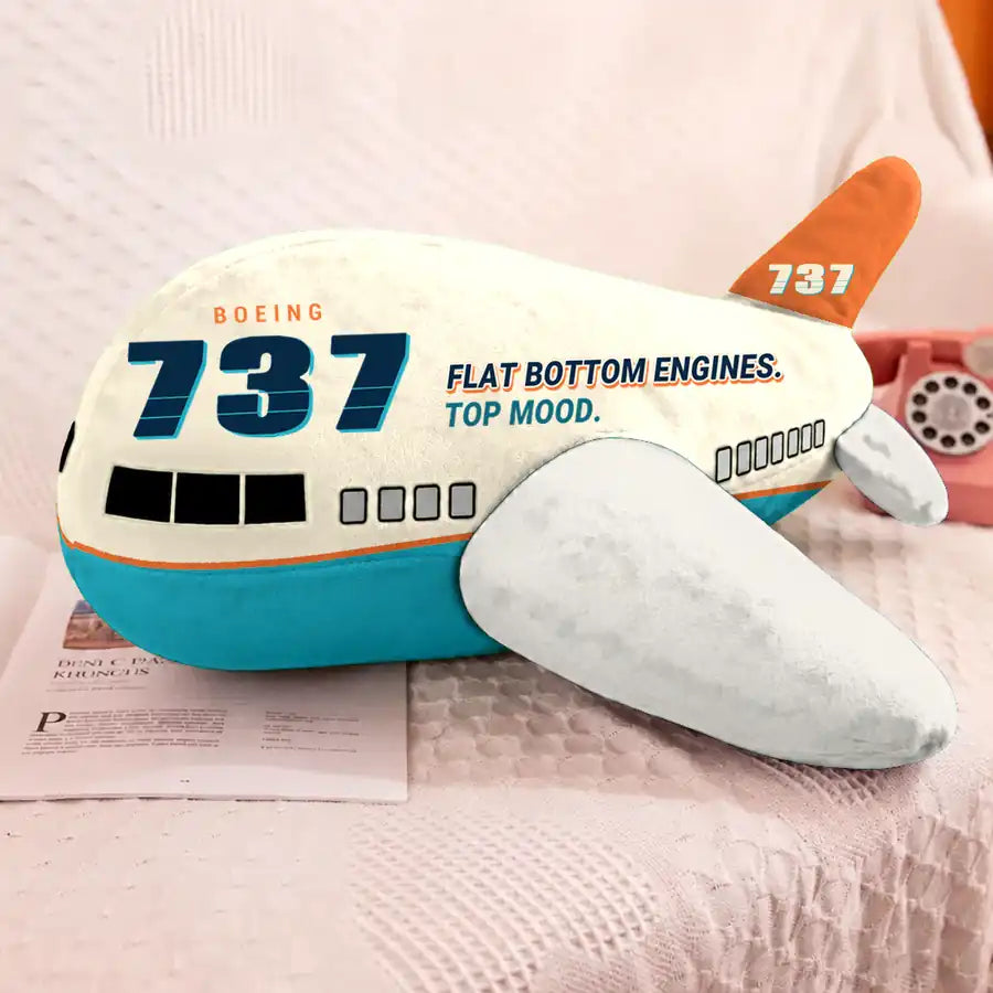 Boeing 737-300 Classic - Cartoon - Airplane Pillow