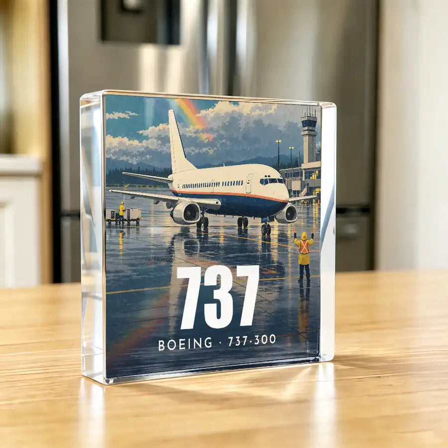 Boeing 737-300 Classic - Crystal Ornament - 3D - Kitchen