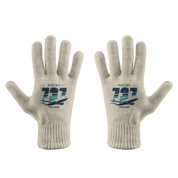 Boeing 737-300 Classic - Gloves - Full - Original + Name - Beige