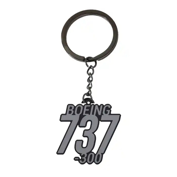 Boeing 737-300 Classic - Hollow Key Chain - Tag - Black
