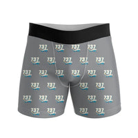 Thumbnail for Boeing 737-300 Classic - Men Boxers - Cartoon Pattern - Gray