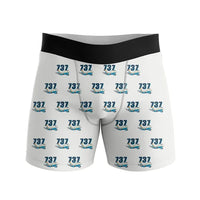 Thumbnail for Boeing 737-300 Classic - Men Boxers - Cartoon Pattern - White