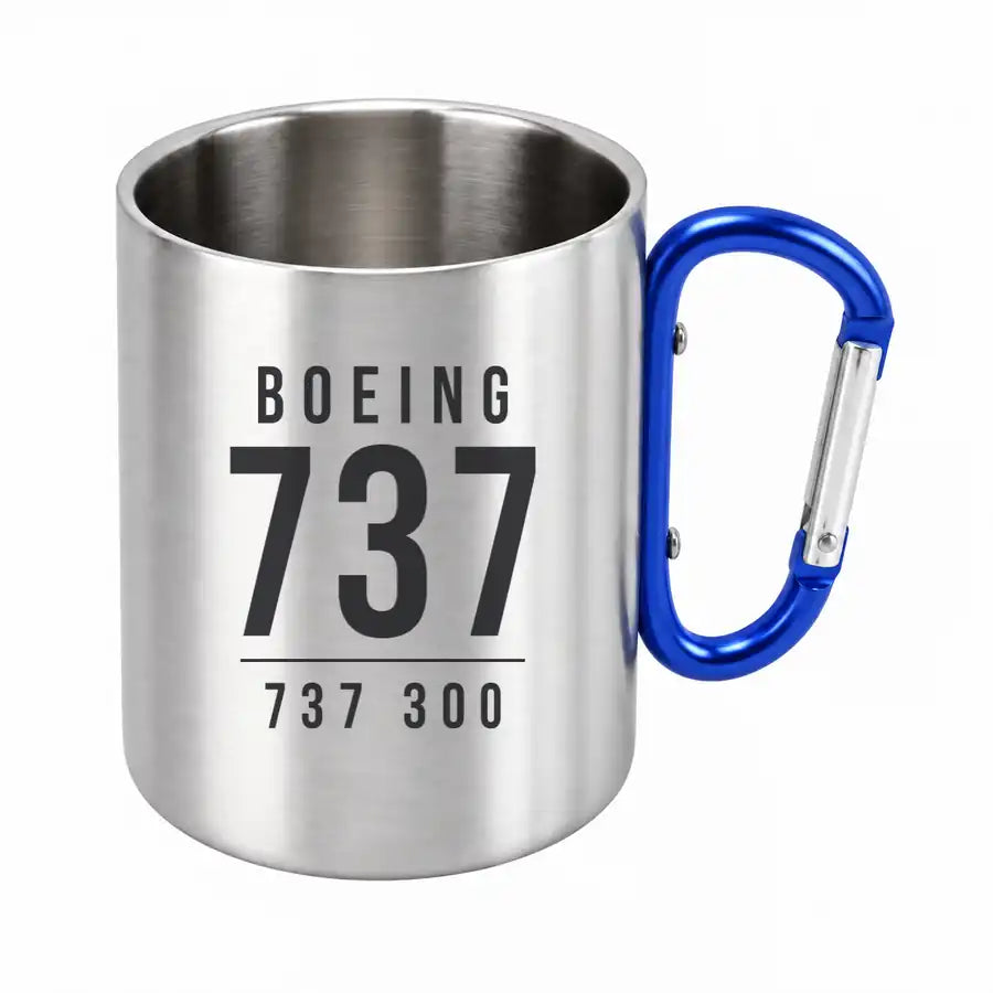 Boeing 737-300 Classic - Outdoors Mug - Tag - Blue