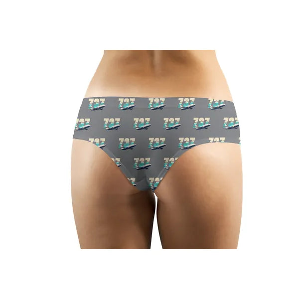 Boeing 737-300 Classic - Women Panties - Original Pattern - Gray - Back