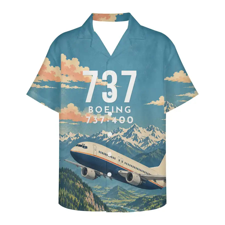 Boeing 737-400 Classic 3D All-Over Print Clothing - Hawaiian Shirt - 3D
