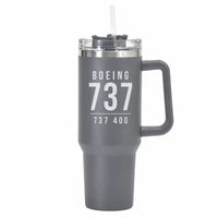 Thumbnail for Boeing 737-400 Classic - 40oz Car Mug - Tag - Gray