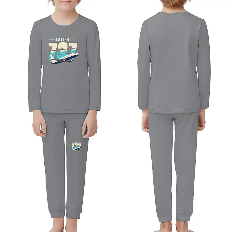 Boeing 737-400 Classic - Children Pajamas - Original Chest - Gray
