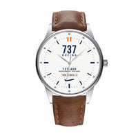 Thumbnail for Boeing 737-400 Classic - Classic - White - Leather Strap - Brown Leather Strap