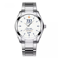 Thumbnail for Boeing 737-400 Classic - Classic - White - Stainless Steel Band - For Men