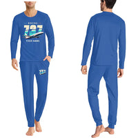 Thumbnail for Boeing 737-400 Classic - Men Pajamas - Original Chest + Name - Blue