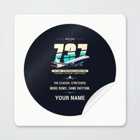 Thumbnail for Boeing 737-400 Classic - Original + Name - Circle Sticker - Peel