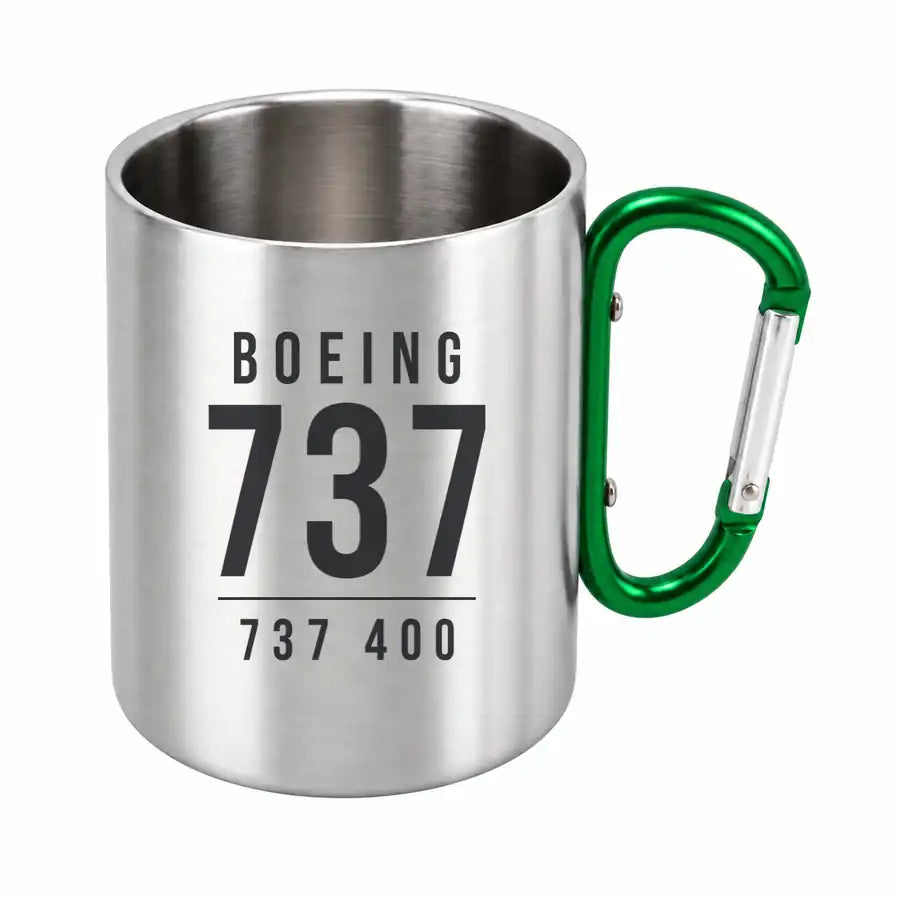 Boeing 737-400 Classic - Outdoors Mug - Tag - Green