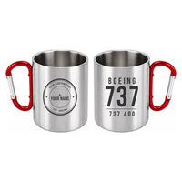 Thumbnail for Boeing 737-400 Classic - Outdoors Mug - Tag + Name - Red