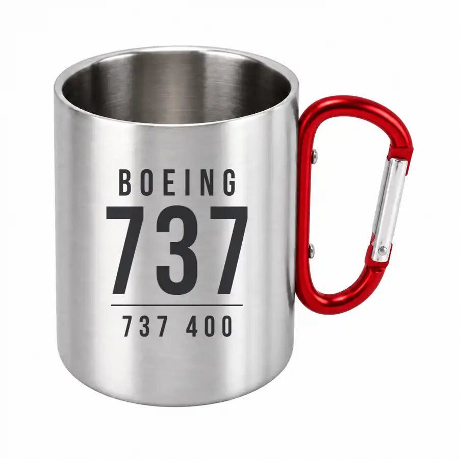Boeing 737-400 Classic - Outdoors Mug - Tag - Red
